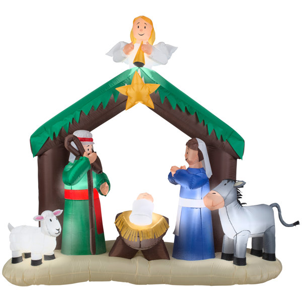 Gemmy Industries Nativity Scene Inflatable Wayfair